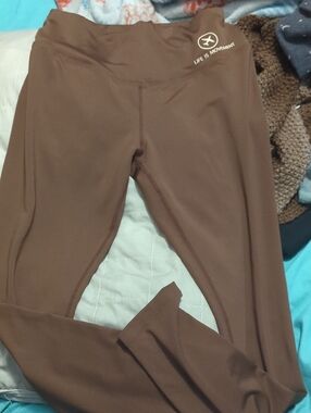 High-Waist Brown Active Leggings